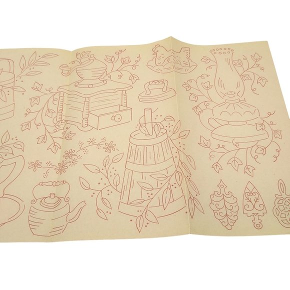 Vintage Valentine Hearts Transfer Patterns, MCM Workbasket Iron On Transfers - Picture 2 of 3